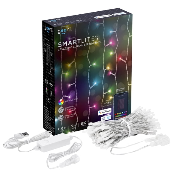 Geeni Cascading Curtain Lights (6.6 ft. x 5 ft.)