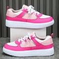 thumbnail image 4 of Comfortable Lightweight Sneakers for Men and Women in White & Pink, Colorblock Design - Ideal for Walking and Commuting, 4 of 6