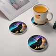 thumbnail image 2 of LNWH Non-Slip Decorative Drink Coasters, Absorbent Raster Fantasy Abstraction Wolf Pattern Drink Mats, 6PCS, 2 of 7