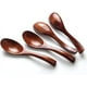 thumbnail image 2 of Cucharas de madera, paquete de 4 cucharas japonesas redondas de madera para sopa Phoebe con mango para niños, arroz, postre, cucharas de cocina para utensilios de cocina y cena, 2 of 7