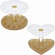 thumbnail image 1 of 2 soportes dorados para brochas de maquillaje, 24 agujeros, acrílicos, para uñas, organizador de brochas de maquillaje para el hogar y la oficina, redondos y con forma de corazón., 1 of 6