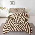 thumbnail image 2 of Erosebridal Zebra Print Bedding Twin Comforter Set, Jungle Wildlife Down Comforter, Brown, 2-Piece, 2 of 7