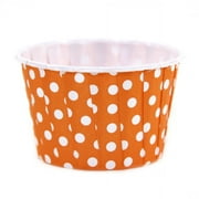 Dress My Cupcake 24-Pack Party Nut Cups, Polka Dot, Orange