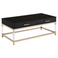 thumbnail image 4 of ACME Adiel Wooden Coffee Table with 2 Storage Drawers in Black and Gold, 4 of 7