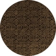 thumbnail image 1 of Ahgly Company Indoor Round Abstract Brown Modern Area Rugs, 7' Round, 1 of 4