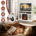 thumbnail image 5 of Gymax 48'' TV Stand Console Cabinet w/ Fireplace Entertainment Center For Living Room White, 5 of 10