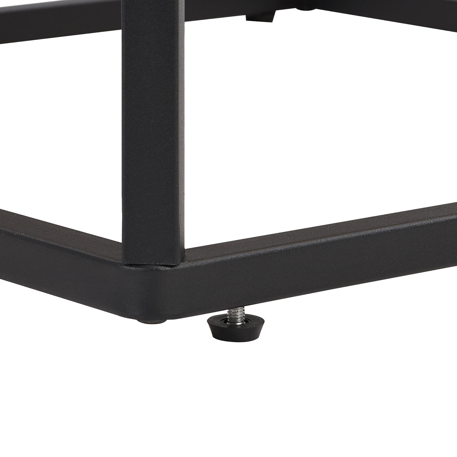 Kadyn Nested Coffee Table Set, Tea Table with Metal Frame, Tempered Glass Sofa Center Table, Black Kadyn Nested Coffee Table Set, Tea Table with Metal Frame, Tempered Glass Sofa Center Table, Black