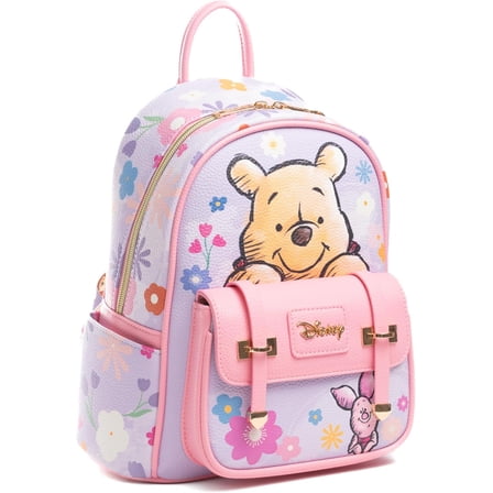 Disney Winnie the Pooh and Friends Tree House 11" Vegan Leather Fashion Mini Backpack
