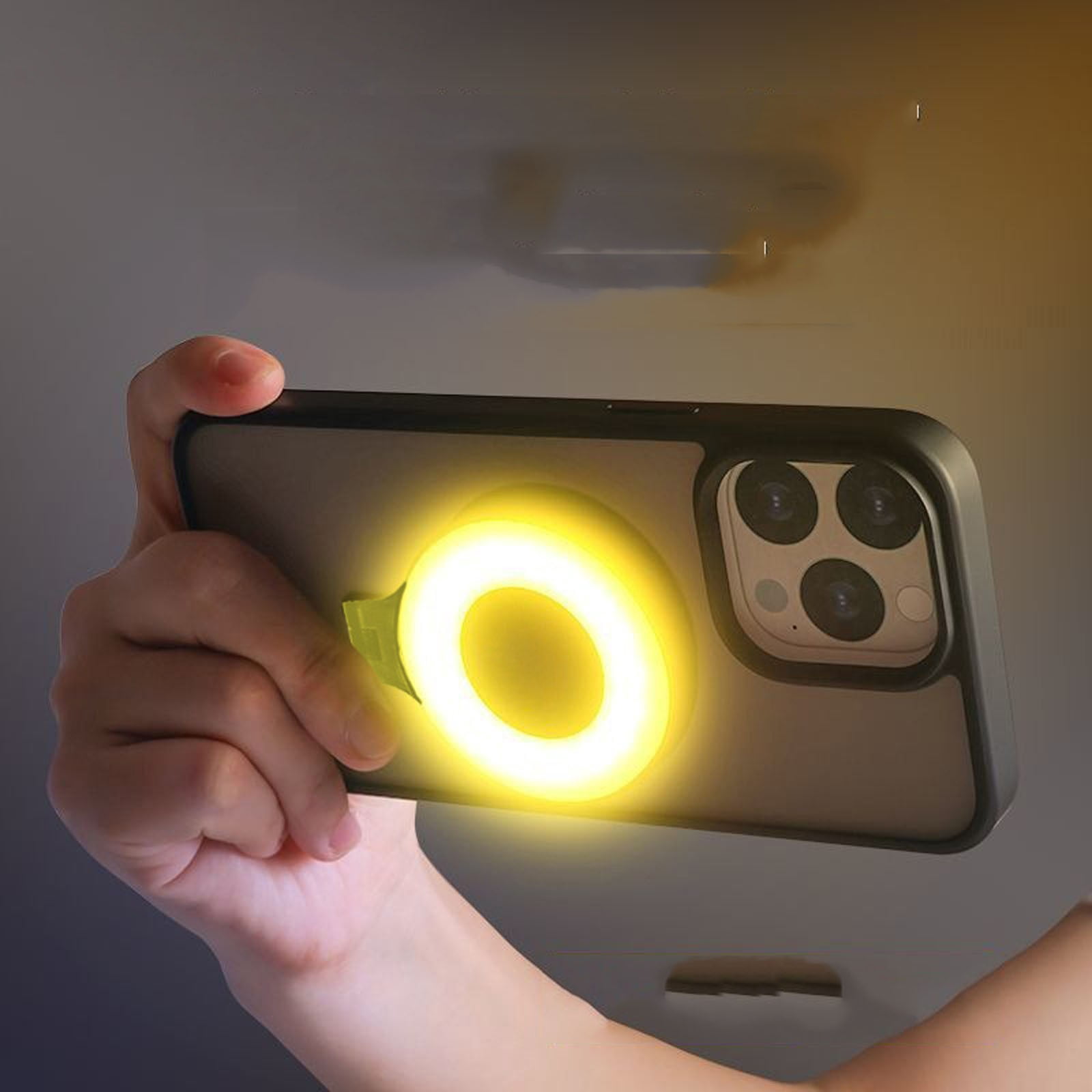 Foldable Beauty Selfie Light for Phones - Portable Ring Light with 360° Rotation for Optimal Selfies and Content Creation