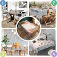 thumbnail image 4 of Boho Bohemian Art Rectangle Tablecloth 60"x84",Waterproof Polyester Rectangle Table Cloth, Wipeable Spillproof Polyester Tablecloth for Dining, Camping, Indoor and Outdoor, 4 of 5