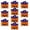 Pumpkin, variant on MInHoues 10 Pack Pumpkin Purple Witch Hat Halloween Candy Gift Boxes, 4 Inch Foldable Cartoon Paper Snack Storage Boxes for Holiday Gathering