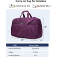 thumbnail image 6 of TIAWOLT Foldable Carry-On Luggage Bag Large Lightweight Weekender for Women Men, with Wet Pocket, Ideal for Overnight/Weekend/Yoga/Gym/Business/Sport/Hospital,Purple, 6 of 10