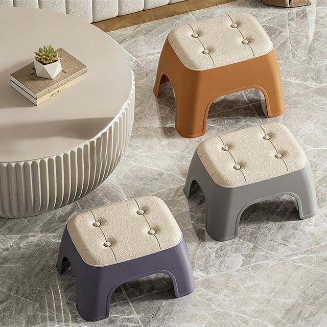 Sentmoon Bathroom Stool Bath Stool Home Plastic Small Squares Stool Living Room Bathroom Stool Thickened Small Stool Short Stool Kindergarten Plastic Small Stool Stacking