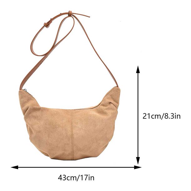 Bolso de hombro con bola de masa para mujer, bolso de invierno, bolso de mano, bolso cruzado (caqui)