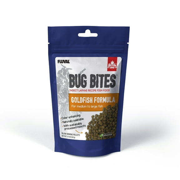 Fluval Bug Bites M-L Goldfish Pellets 3.53oz