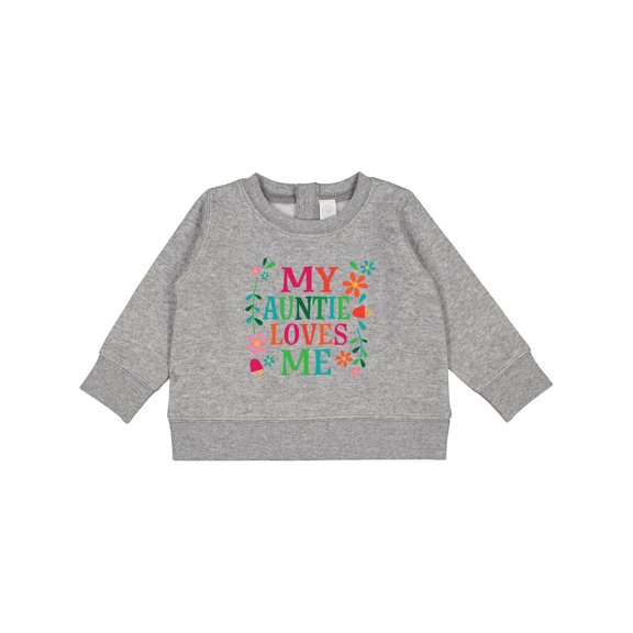 Inktastic My Auntie Loves Me Girls Baby Sweatshirt