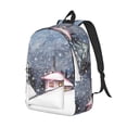 thumbnail image 2 of Balery Watercolor Winter Landscape For Christmas Vintage Canvas Backpack for Men and Women - Large Capacity, Durable Travel Laptop Bag for School, Work, Hiking, and Outdoor Activities, 2 of 7