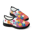 thumbnail image 5 of Psesaysky Colorful Floral Sneakers for Women Ladies Fashion Slip on Causal Shoes Loafers Lightweight Non Slip Comfortable Hiking Shoes Arch Support Black Sole Size 8.5, 5 of 7