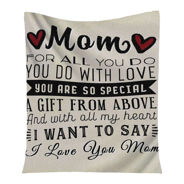 SIfdSeng Get it Fast Birthday Gifts for Mom Gifts for Mom Gifts for Mom Mother's Day Gift Blanket From Son To Mom Mother's Day Love Expression Blanket