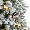 thumbnail image 5 of Nearly Natural Prelit LED Multicolor Flocked Spruce Christmas Tree, with Bendable Branches 7.5', 5 of 11