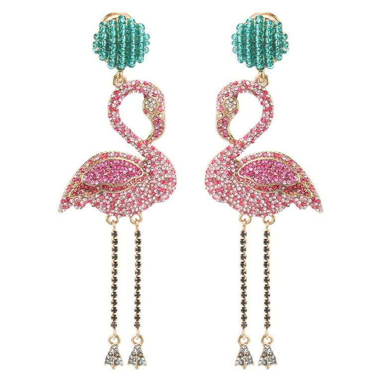 Aretes de mujer de moda ,PEASSA Statement Flamingo Earrings for