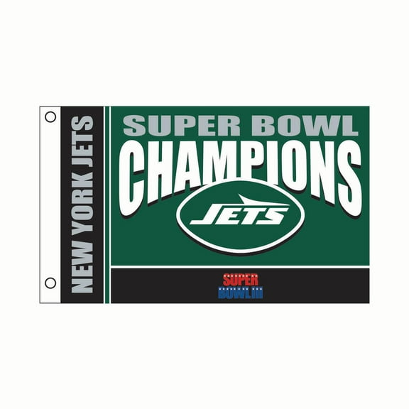 New York Jets 3' x 5' Super Bowl Champions Single-Sided Flag