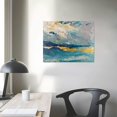 thumbnail image 4 of Nawypu Framed Abstract Canvas Wall Art for Living Room, Blue and Gold Canvas Wall Decor for Kitchen, Modern Artwork Picture for Bedroom Office Decor, 4 of 6