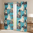 thumbnail image 2 of Castle Fairy Cartoon Sea Lion Curtains Pack of 2 (42x84 Each) for Kids Children,Cute Marine Wildlife Curtains Blackout,Kawaii Ocean Animal Bedroom Curtains,Lightweight Room Decor, 2 of 6