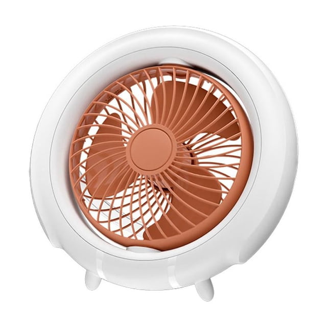 Ceiling Fan with Lights Desktop Folding Fan Outdoor Office Student Portable F5O3