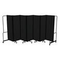 thumbnail image 2 of Hampden Furnishings Otis Collection Portable Room Divider, 7 Black Panels, Black Frame, 2 of 5