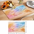 thumbnail image 6 of Summer Tropical Palm Leaves Placemats Set of 12 Beach Starfish Coastal Place Mats Indoor Wipeable Table Mats Washable Cloth Dining Table Placemats for Kitchen Holiday Party Home Decor 13x19 Inch, 6 of 9