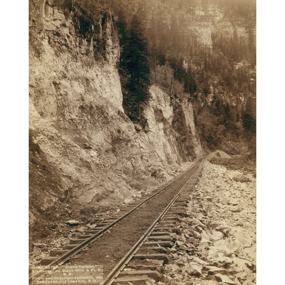 Print: Grand Canyon. Elk Canyon On Black Hills And Ft. P. R.r, 1890