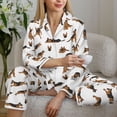 thumbnail image 6 of Kdxio German Shepherd Dog Women's Pajama Sets Long Sleeve Button Down Sleepwear Nightwear Soft Pjs Lounge Sets-Large, 6 of 7