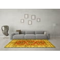 thumbnail image 3 of Ahgly Company Machine Washable Indoor Rectangle Geometric Yellow Traditional Area Rugs, 4' x 6', 3 of 4