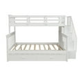 thumbnail image 4 of Twin over Full Bunk Bed with Trundle and Storage Shelves, White, 4 of 7