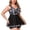 Black#1, variant on Levmjia Women's Plus Size 2 Piece Swimsuit High Waisted Swim Skirt Floral Print Tankini Set Ruched Top Tummy Control Swimsuits for Women XL - 5XL