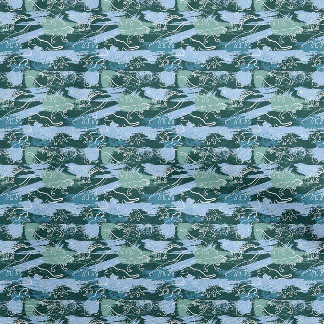 oneOone Velvet Teal Blue Fabric Abstracts Craft Projects Decor Fabric Printed By The Yard 58 Inch Wide