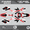 Red, variant on Kalair GFX Graphics Kit for Honda CRF450R (2008) Evader Series