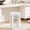 White, variant on Plastic Stackable Stool for Dining Room Bedroom - Round Footstool with Versatile Use as Side Table Extra Seating or Step Stool - Modern Minimalist Design Easy to Move and Store - 18.11 x 11.81in