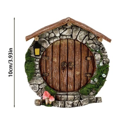 Creative Miniature Yard Home Decor Ornaments Gnome Mini Sculpture Hone Statues Fairy Door Garden Door 2