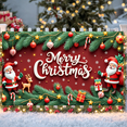 thumbnail image 5 of Red Background Merry Christmas Banner Snowflake Pattern Xmas Display Christmas Ornaments Gift Boxes Christmas Backdrop for Christmas Party Holiday Decoration Indoor Celebration, 5 of 9