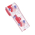 thumbnail image 6 of 4th of July Ribbon, 250th Anniversary Flag Star Print Patriotic Craft Ribbon for Independence Day Party DIY Bow, Car Decor and Wreath Making,July 4th Decorations, 6 of 7