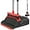 Black&red, variant on Upgrade Broom and Dustpan Set, Large Size and with Long Handle, Upright,Ideal for Indoor Outdoor Garage Kitchen Room Office Lobby Use (Green)