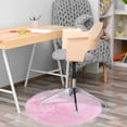 thumbnail image 4 of Piel Oveja Falsa Zona Alfombra, Interior Suave Pelusa Alfombras para Dormitorio Piso, Sofá Rosa claro 60 x 60cm redondo Unique Bargains Alfombra, 4 of 8