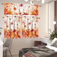 thumbnail image 6 of Thanksgiving Maple Leaves Valance & Tier Curtain 3 Pcs Set Autumn Shade Window Treatment for Kitchen Room Decorative M, 6 of 6