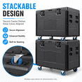 thumbnail image 5 of Cable Trunk 35"x22" ATA Road Case, Heavy Duty Utility Road Trunk Flight Case with Wheels, Truck Pack Size Transport for Pro Audio and DJ Touring, 5 of 9