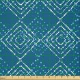 thumbnail image 2 of Ambesonne Abstract Fabric by the Yard Microfiber, Simplistic Dots Rhombuses, 1 Yard, Sea Blue and Pale Sky Blue, 2 of 2