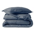 thumbnail image 3 of Bare Home Flannel Duvet Cover Set - 100% Flannel Cotton - Double Brushed - Twin/Twin XL, Heather Indigo, 3 of 9