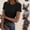 A-Black, variant on Huachaog Women T Shirts Short Sleeve Crewneck Rib Knit Slim Basic Tee Summer Ladies Tops