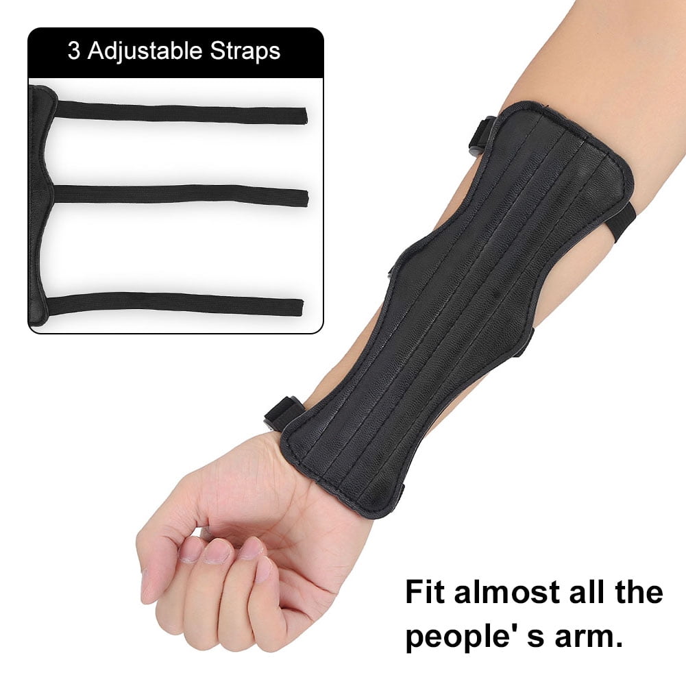 Recurve Bow Arm Guard Protector Adult Outdoor Archery Silicone Elastic Straps 